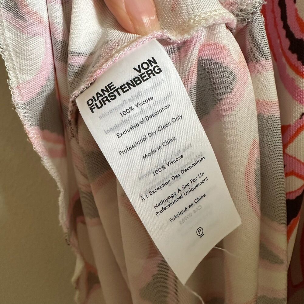 DVF Diane Von Furstenberg Timmy Long Dress in Cypress Cocoa Brown L Resort Retro - Picture 9 of 16